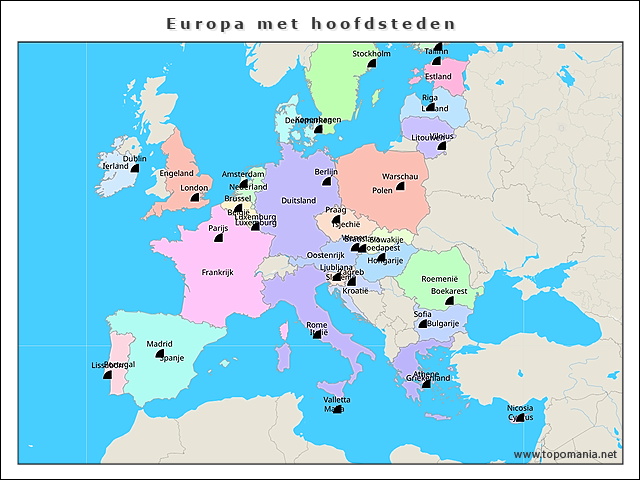 europa-met-hoofdsteden