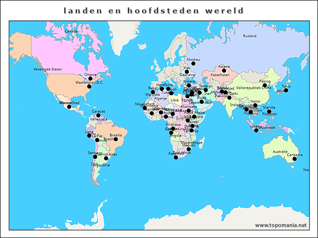 landen-en-hoofdsteden-wereld