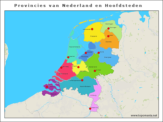 provincies-van-nederland-en-hoofdsteden