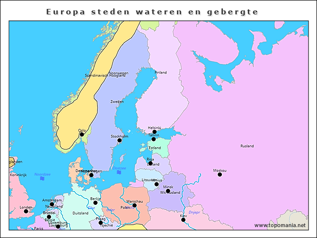 europa-steden-wateren-en-gebergte