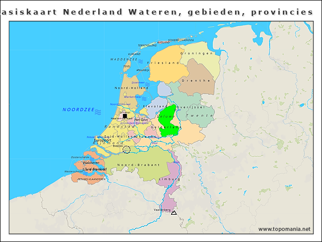 basiskaart-nederland-wateren-gebieden-provincies