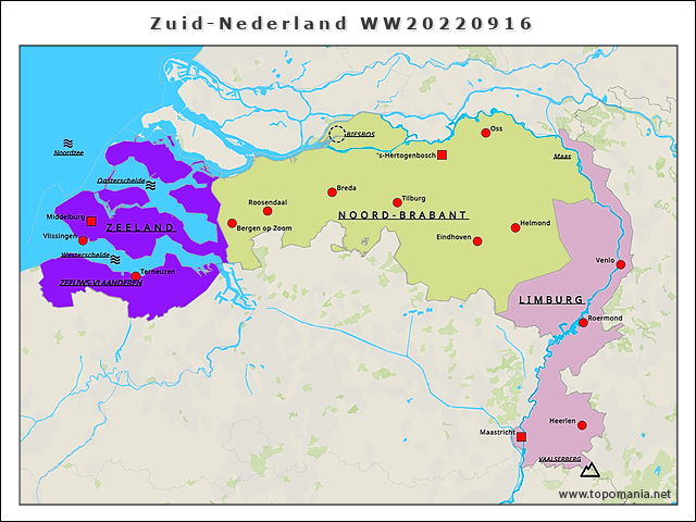 Geography Zuid-Nederland WW20220916 | www.topomania.net