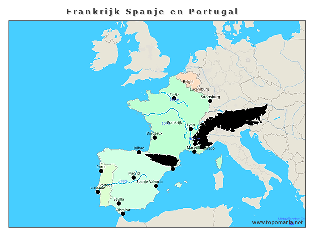 frankrijk-spanje-en-portugal