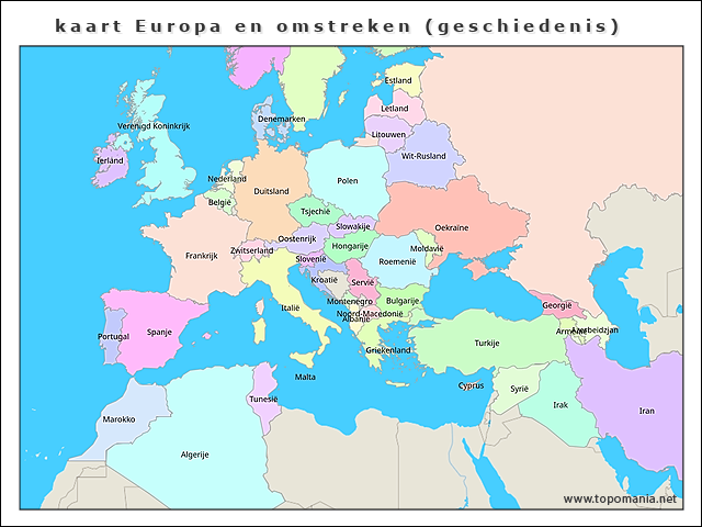 kaart-europa-en-omstreken-(geschiedenis)