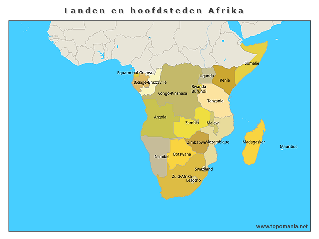 landen-en-hoofdsteden-afrika