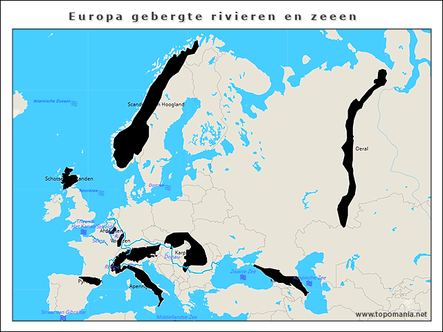 europa-gebergte-rivieren-en-zeeen