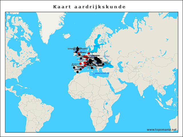 kaart-aardrijkskunde