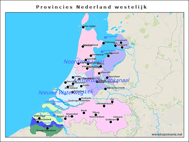 provincies-nederland-westelijk