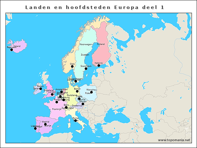 landen-en-hoofdsteden-europa-deel-1