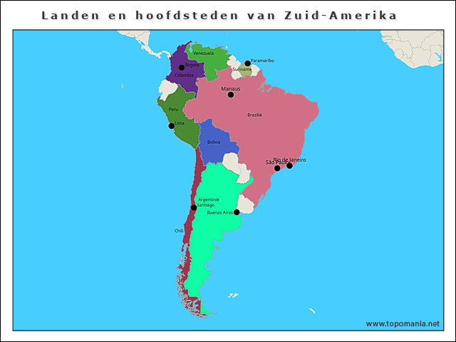 landen-en-hoofdsteden-van-zuid-amerika