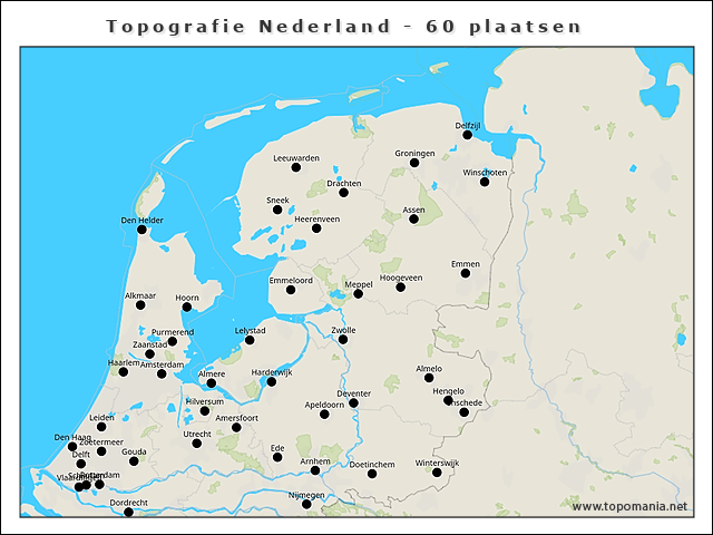 topografie-nederland-60-plaatsen