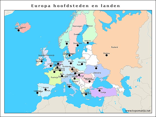 europa-hoofdsteden-en-landen