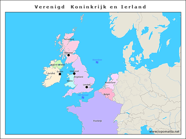 Topografie Verenigd Koninkrijk En Ierland 5808