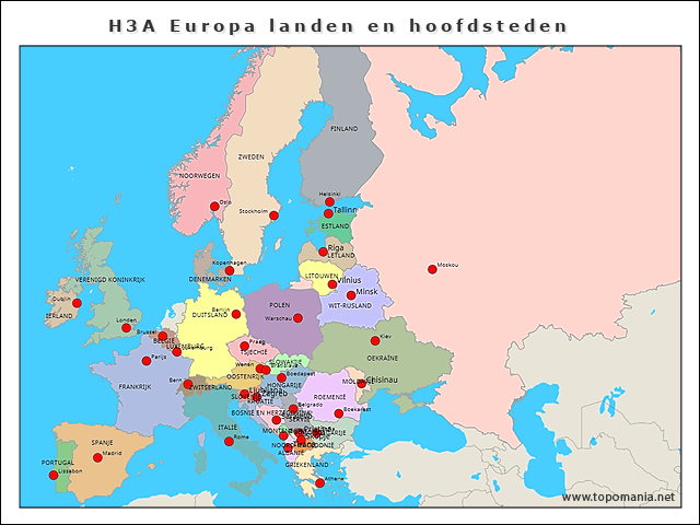 h3a-europa-landen-en-hoofdsteden