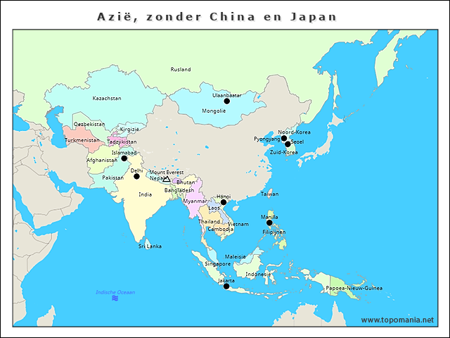 azie-zonder-china-en-japan