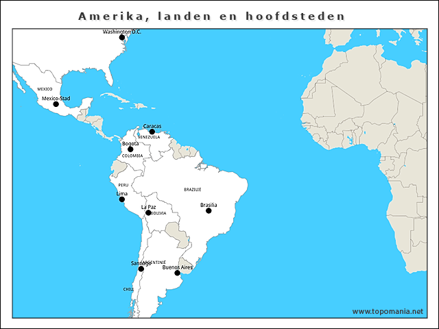 amerika-landen-en-hoofdsteden