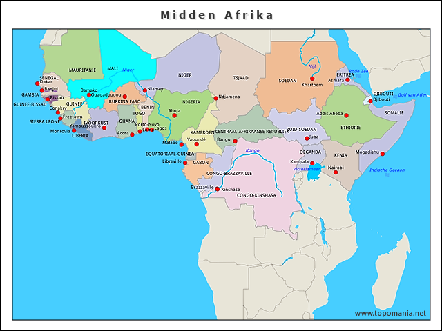 Topografie Midden Afrika Topomania Net