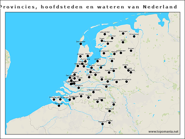 provincies-hoofdsteden-en-wateren-van-nederland