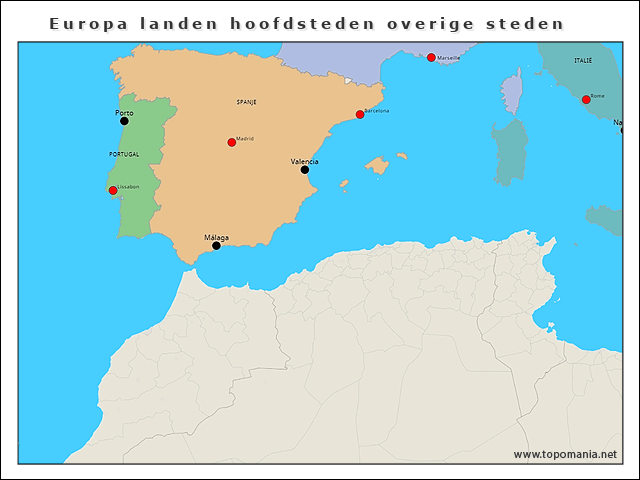 europa-landen-hoofdsteden-overige-steden