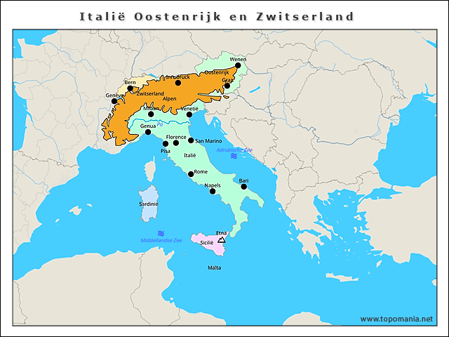 italie-oostenrijk-en-zwitserland