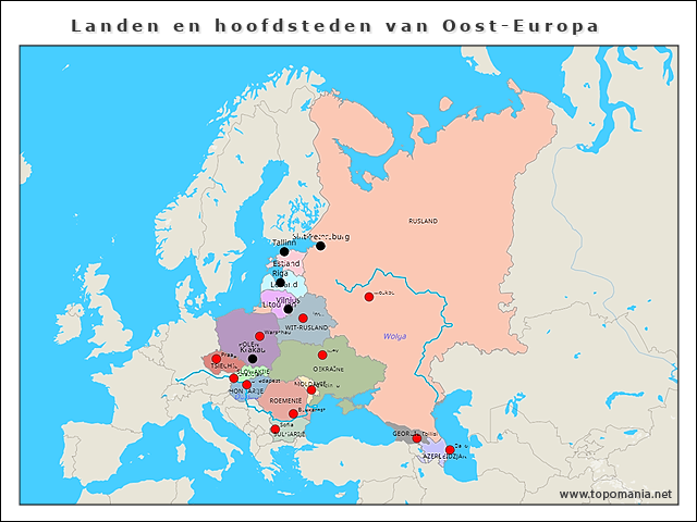 landen-en-hoofdsteden-van-oost-europa