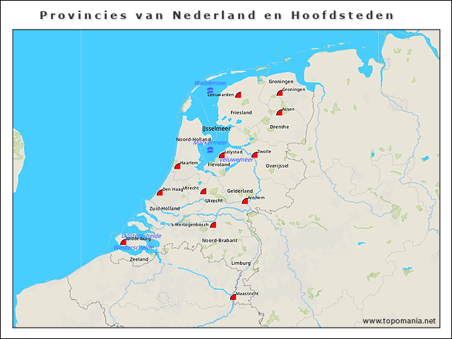 provincies-van-nederland-en-hoofdsteden