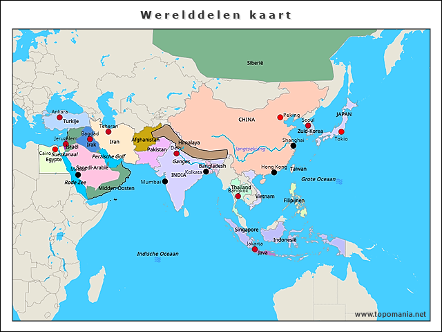 werelddelen-kaart