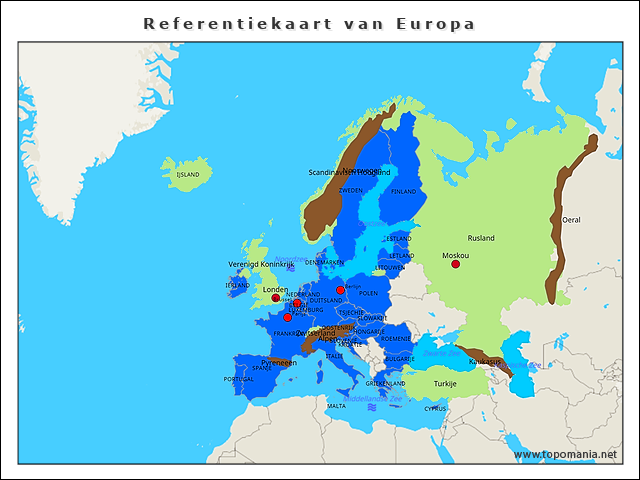 referentiekaart-van-europa