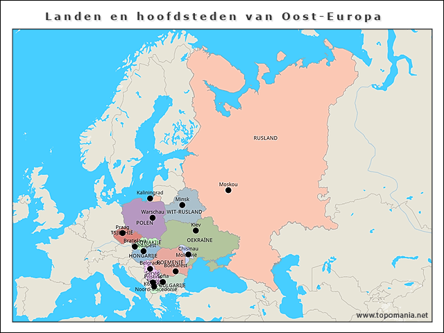 landen-en-hoofdsteden-van-oost-europa