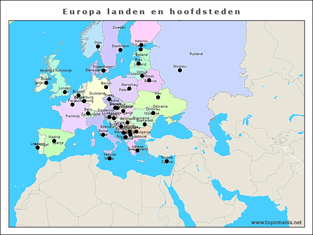 europa-landen-en-hoofdsteden