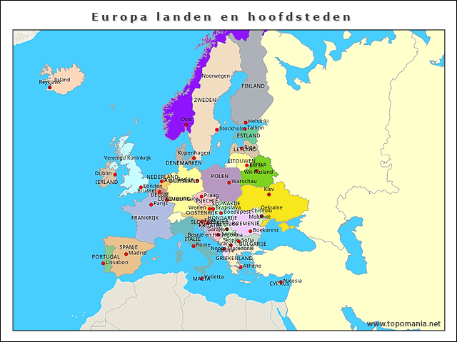 europa-landen-en-hoofdsteden