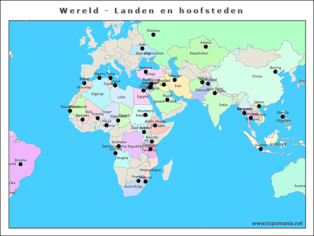 wereld-landen-en-hoofsteden