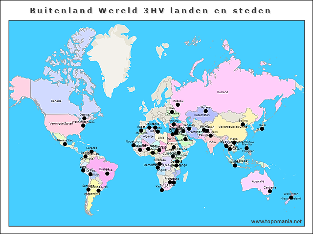 buitenland-wereld-3hv-landen-en-steden