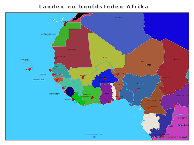 landen-en-hoofdsteden-afrika