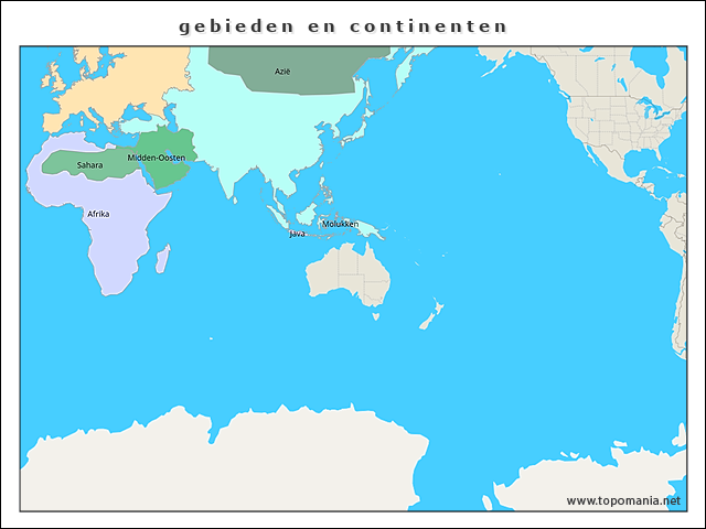 Topografie Gebieden En Continenten