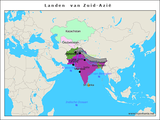 Topografie Landen Van Zuid Azië 5822