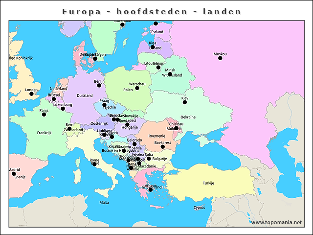 europa-hoofdsteden-landen