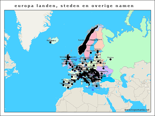 europa-landen-steden-en-overige-namen