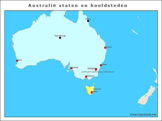 australie-staten-en-hoofdsteden