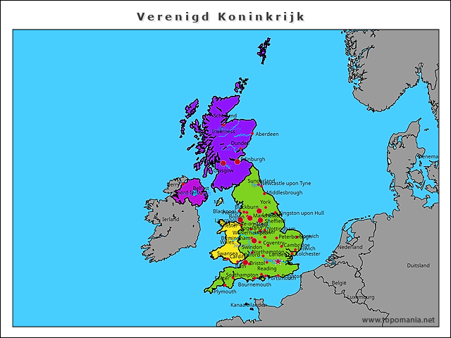 Topografie Verenigd Koninkrijk Topomania Net