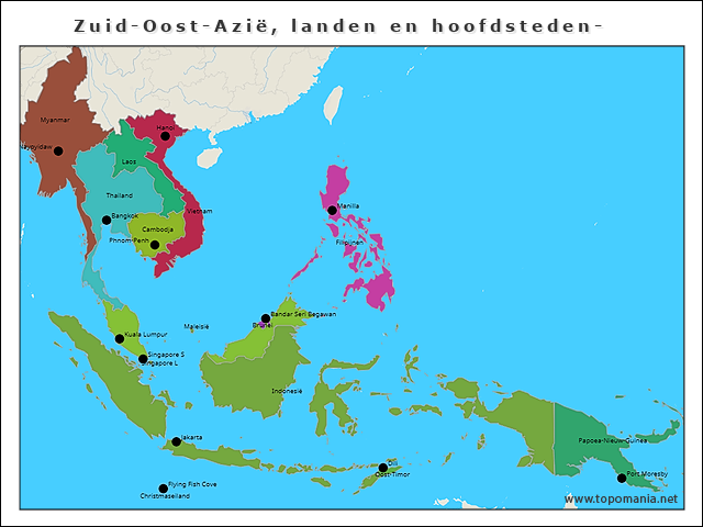 zuid-oost-azie-landen-en-hoofdsteden-