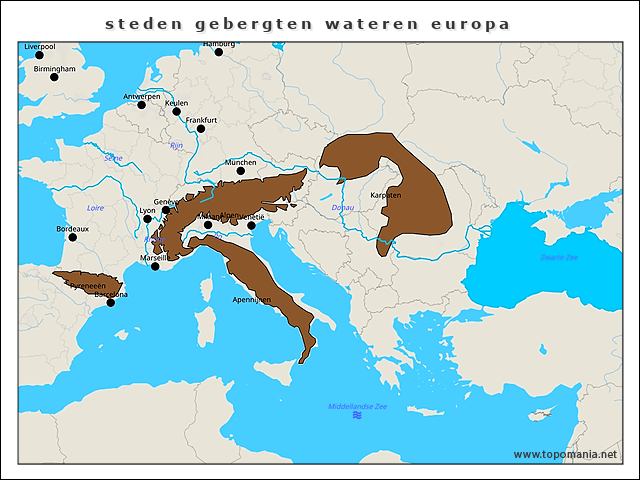 steden-gebergten-wateren-europa