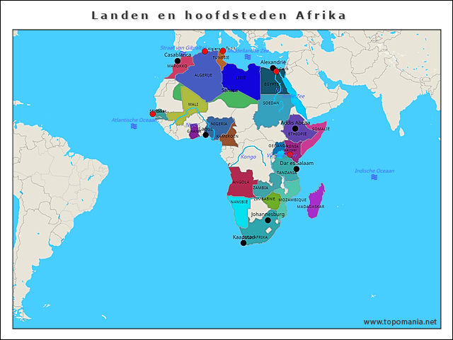 landen-en-hoofdsteden-afrika