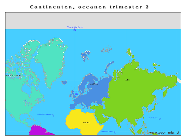 Topografie Continenten Oceanen