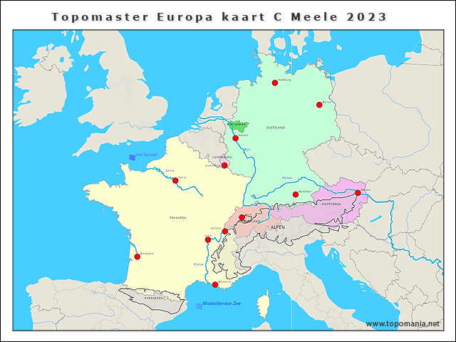 Geography Topomaster Europa Kaart C Meele 2023 | Www.topomania.net