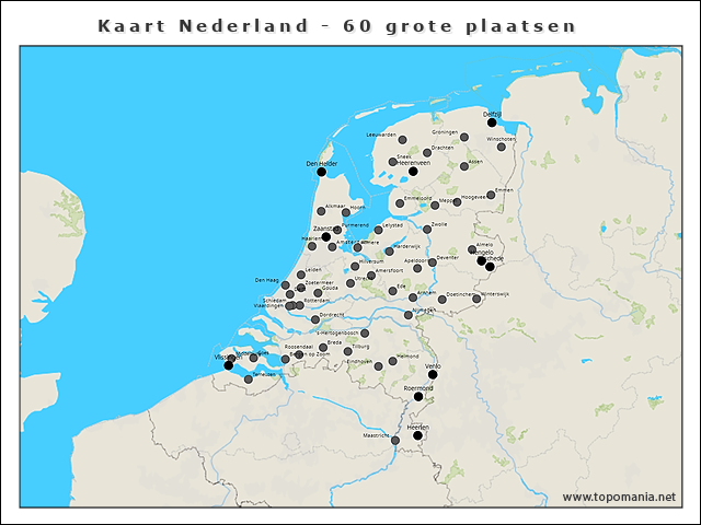 kaart-nederland-60-grote-plaatsen