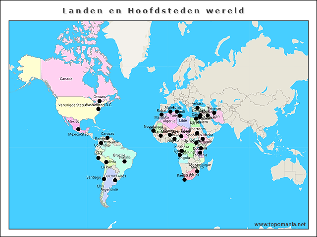 landen-en-hoofdsteden-wereld