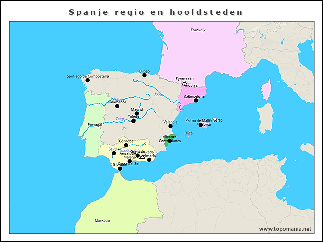 spanje-regio-en-hoofdsteden