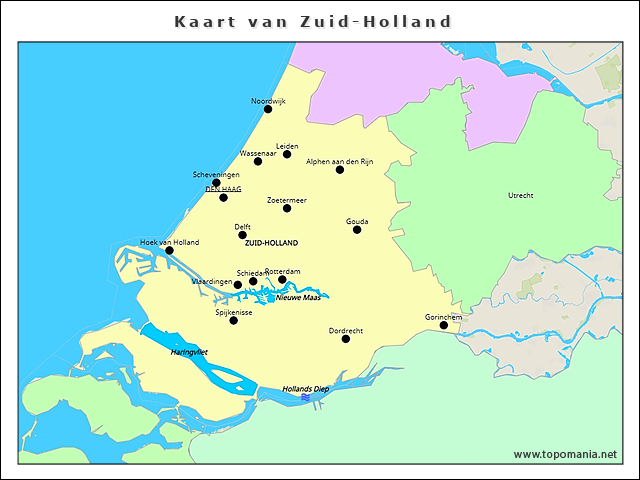 kaart-van-zuid-holland