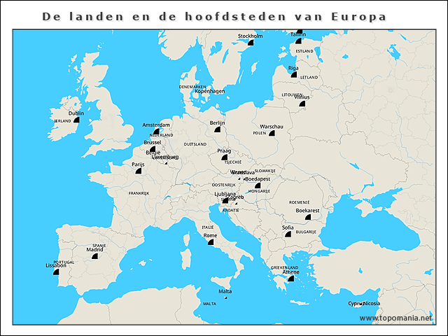 de-landen-en-de-hoofdsteden-van-europa